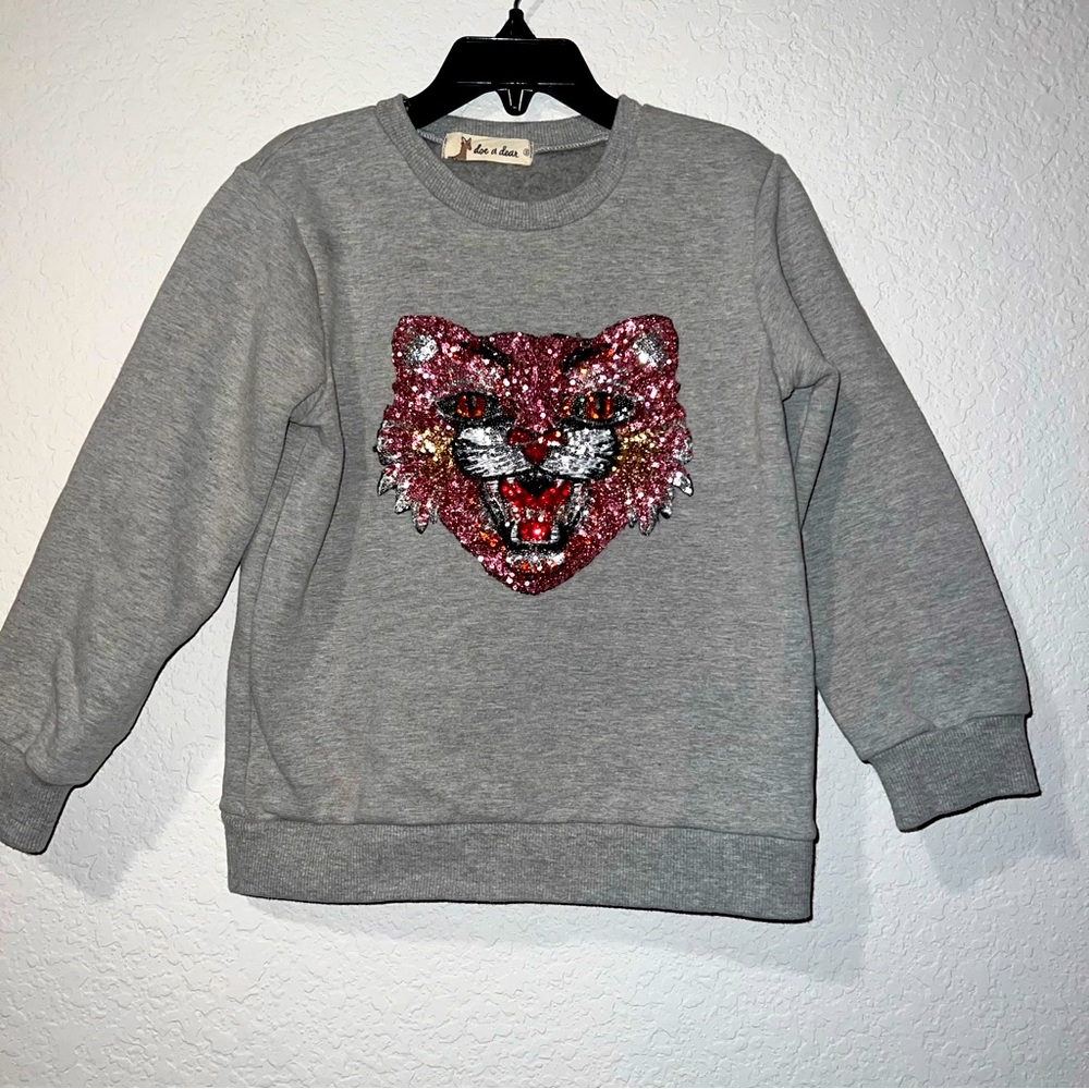 Doe a Dear sequin toddler sweatshirt